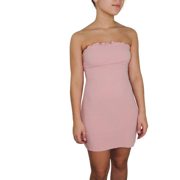 Lisa Says Gah Lottie Moss Blush Pink Strapless Mini Dress XS - Picture 2 of 8